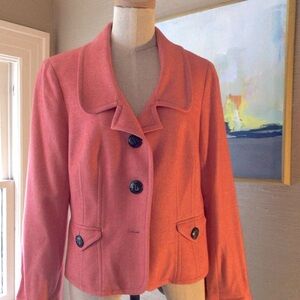 Talbots orange wool blazer
